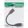 InLine HDMI keystone adapterkabel 4K/60Hz, HDMI A bus/bus, zwart, 0,2m