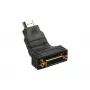 InLine HDMI naar DVI adapter HDMI stekker / 24+1 bus 180° haaks verguld