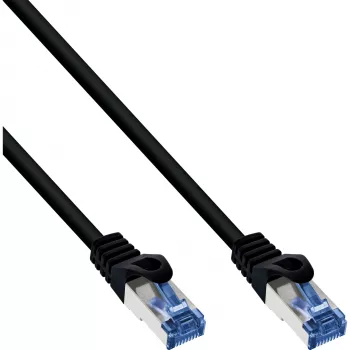 InLine patchkabel, Cat.6A, S/FTP, PUR industrie, zwart, 50 m