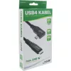 InLine USB4-kabel, USB-C, eenzijdig haaks, PD 240W, 8K60Hz, TPE, zwart, 2m