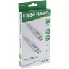 InLine USB4-kabel, USB-C stekker/stekker, PD 240W, 8K60Hz, TPE, wit, 1,5m