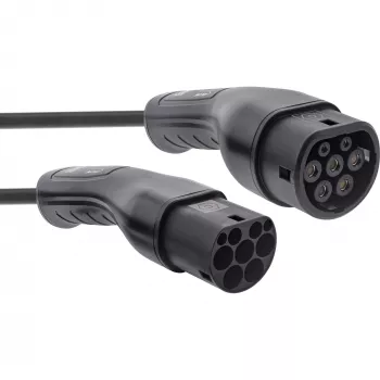 InLine EV-spiraalkabel voor elektrische auto's 22 kW Type 2, 3-fasig, 5 m