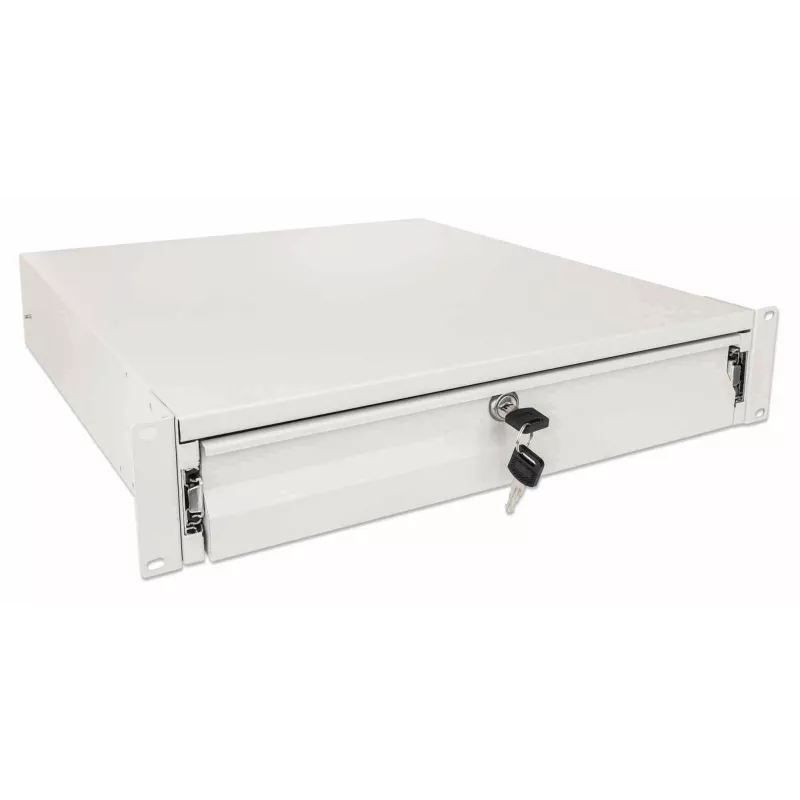 Lade-eenheid Intellinet 19 inch opbergla 2U afsluitbaar 466 mm diep grijs