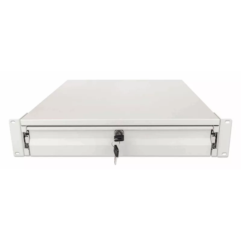 Lade-eenheid Intellinet 19 inch opbergla 2U afsluitbaar 466 mm diep grijs