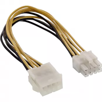 InLine interne stroomkabel 8 pin stekker / bus 0,20m