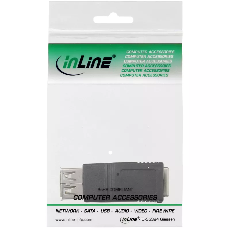 USB-adapter 2.0 InLine 33300 type A bus / type A bus