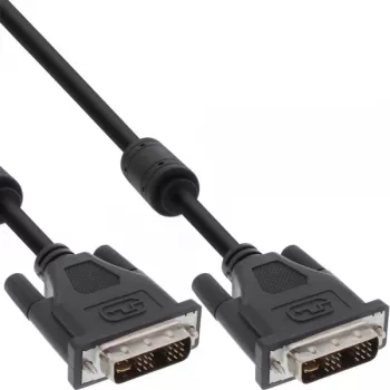 InLine DVI-I-kabel, 18+5 M/M, Single Link, 2 ferrietkernen, 2m