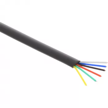 InLine modulair kabel 6-aderige lintkabel zwart 100m ring