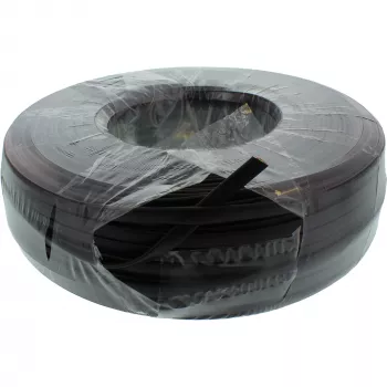 InLine modulair kabel 6-aderige lintkabel zwart 100m ring