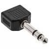 InLine audio-adapter 6,3mm stereo-jackstekker / 2x 3,5mm stereo-jackbus