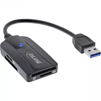 InLine kaartlezer USB 3.1 USB-A, voor SD/SDHC/SDXC, microSD, UHS-II-compatibel