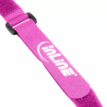 InLine kabelbinder klittenband 20 x 200 mm, 10 stuks, roze