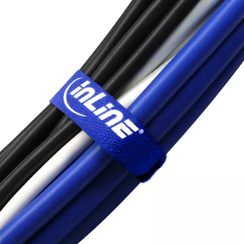 InLine kabelbinder klittenband 20 x 400 mm 10 stuks blauw