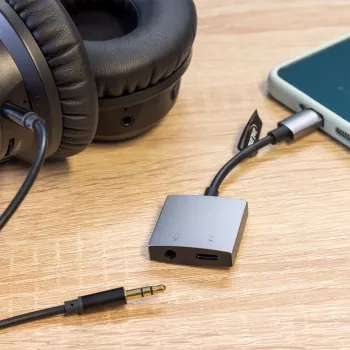 InLine USB-C audio-adapterkabel, USB-C naar 3,5-mm jack + PD 30 W