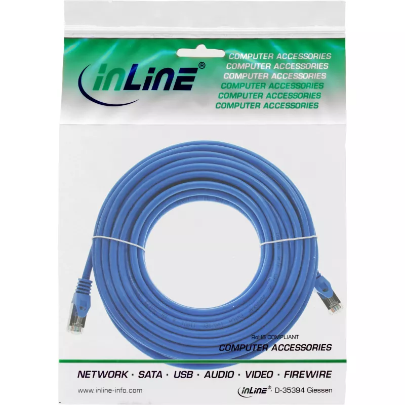 InLine patchkabel SF/UTP Cat.5e blauw 30m