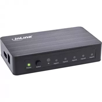 InLine HDMI-switch 5-poorts 4K2K@60Hz HDCP 2.2 zwart