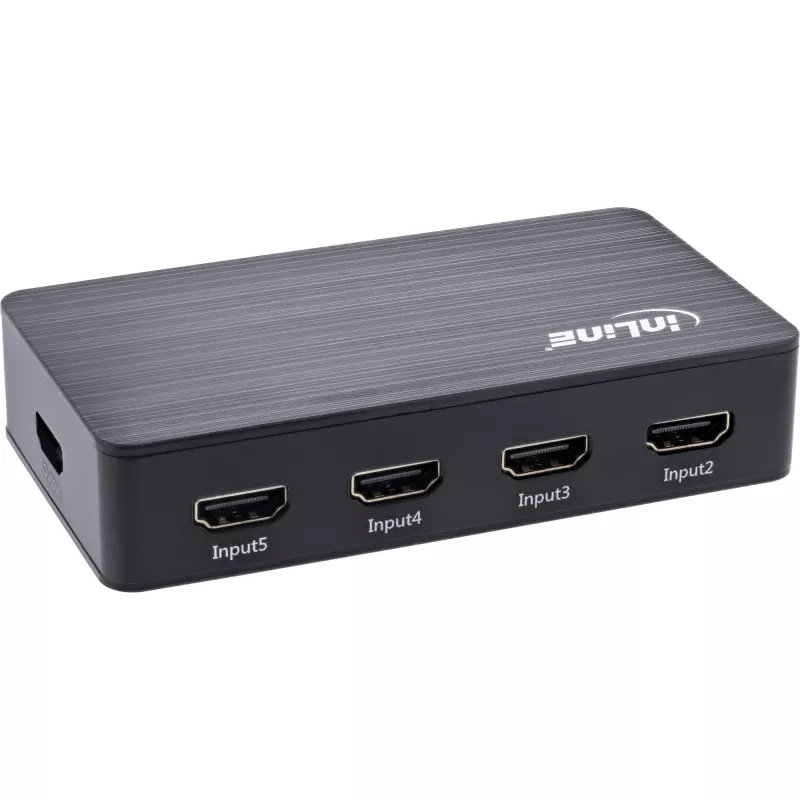 InLine HDMI-switch 5-poorts 4K2K@60Hz HDCP 2.2 zwart