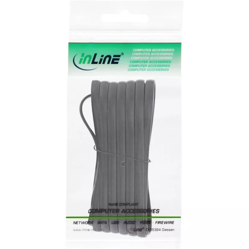 InLine modulaire kabel RJ12 6P6C stekker / bus 3m