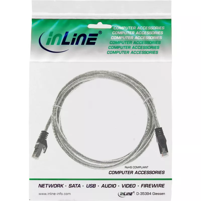 InLine patchkabel SF/UTP Cat.5e transparant 2m