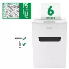 Leitz IQ Protect Premium 6M papiervernietiger 80950000, P5 microsnippers, 6 vel, 18 l, touchbediening, wit/grijs