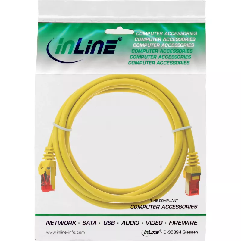 InLine patchkabel S/FTP PiMF Cat.6 250MHz PVC CCA geel 3m