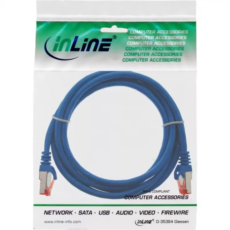 InLine Patchkabel S/FTP PiMF Cat.6 250MHz PVC CCA blauw 3m
