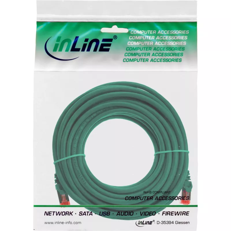 InLine Patchkabel S/FTP PiMF Cat.6 250MHz PVC CCA groen 5m