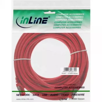 InLine patchkabel S/FTP PiMF Cat.6 250MHz PVC CCA rood 10m