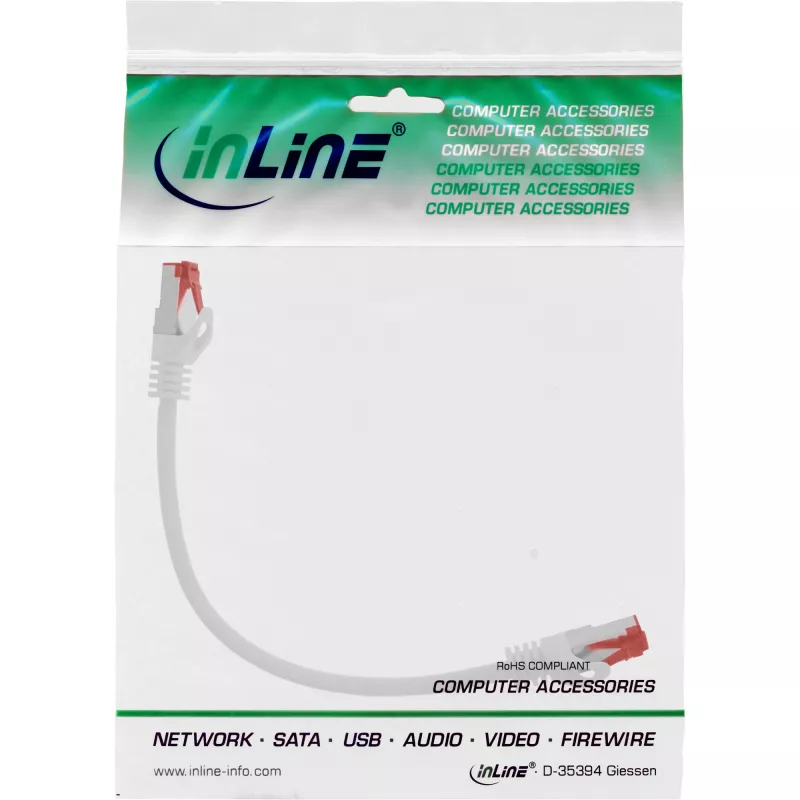 InLine patchkabel S/FTP PiMF Cat.6 250MHz PVC CCA wit 0,25 m