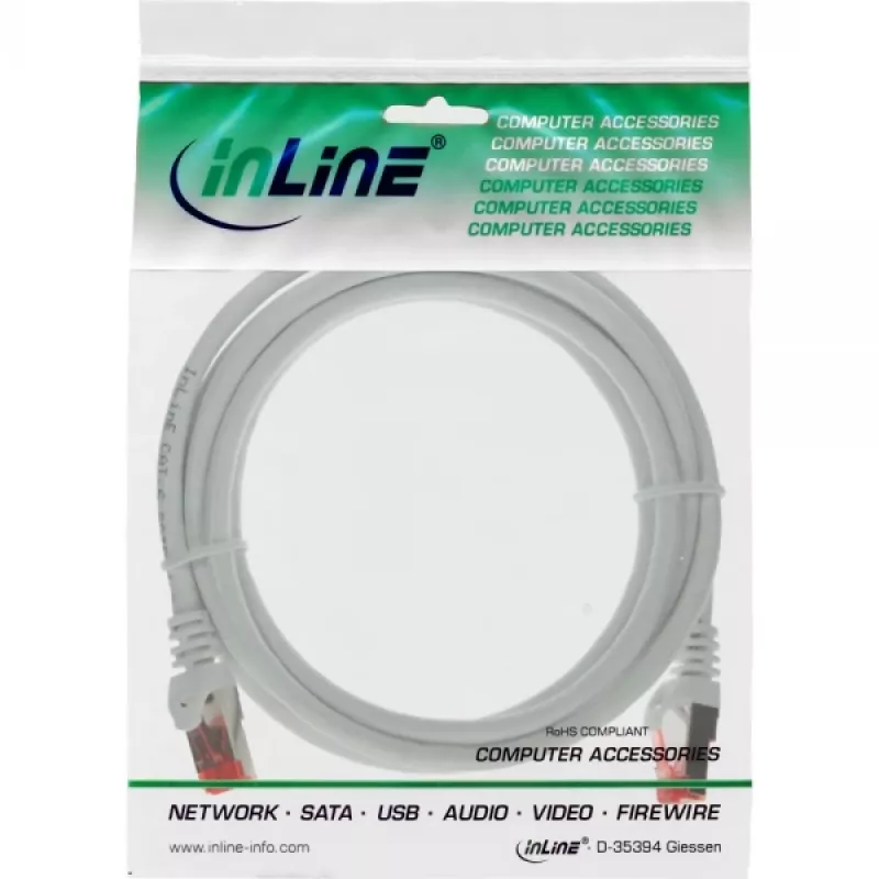 InLine patchkabel S/FTP PiMF Cat.6 250MHz PVC CCA wit 1m