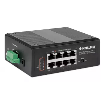 Industriële switch Intellinet 8-poorts Gigabit Ethernet PoE+