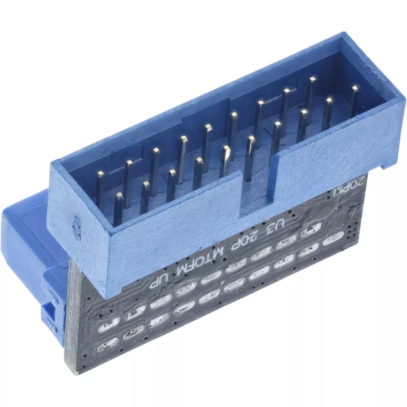 InLine USB 3.0 adapter intern, stekker naar bus, UP-gehoekt, 33448O