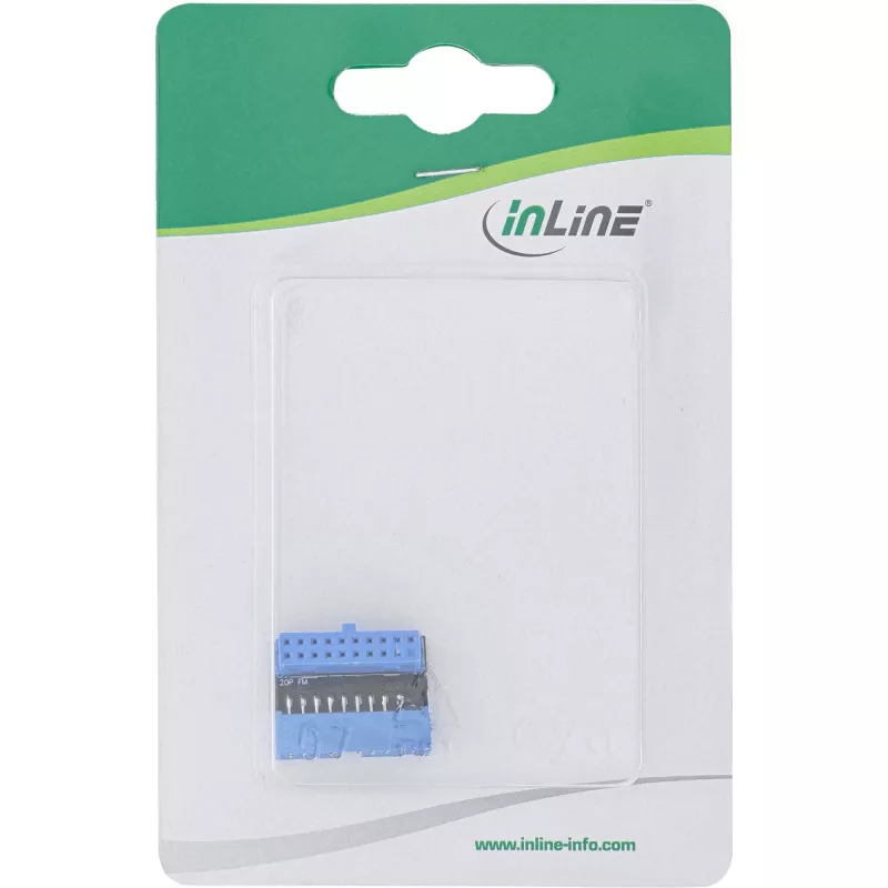 InLine USB 3.0 adapter intern, stekker naar bus, UP-gehoekt, 33448O