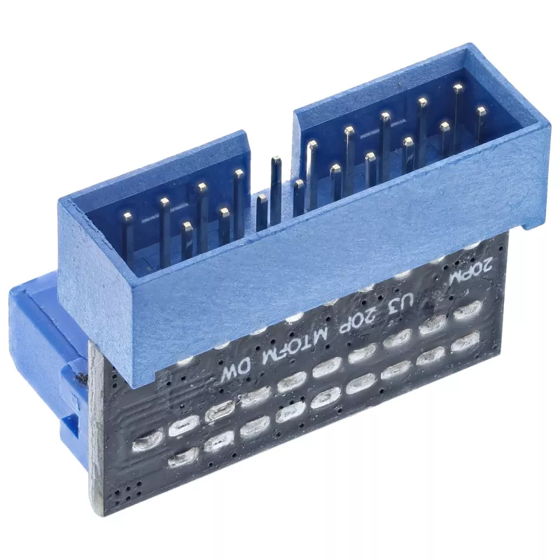 InLine USB 3.0 adapter intern, stekker-/busverbinding, naar beneden gehoekt