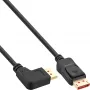 InLine DisplayPort 1.4-kabel, 8K4K, links gehoekt, zwart/goud, 5 m
