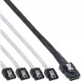 InLine SAS-kabel Mini SAS SFF8087 naar 4x SATA direct OCR 0,5 m