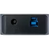 InLine USB 3.2 Gen.1 hub, 7-poorts, met schakelaar, aluminium, grijs, met voeding