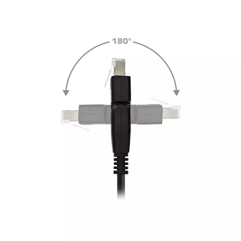 InLine 180° patchkabel S/FTP PiMF Cat.6A 500MHz halogeenvrij koper zwart 1m
