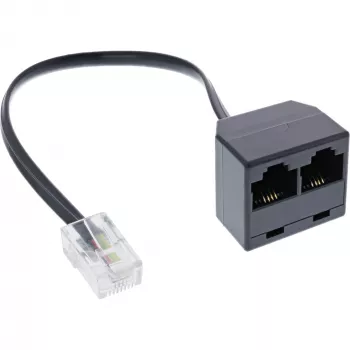 InLine ISDN-splitter 1x RJ45 M / 2x RJ45 F, 8P4C zonder weerstanden