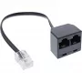InLine ISDN-splitter 1x RJ45 M / 2x RJ45 F, 8P4C zonder weerstanden