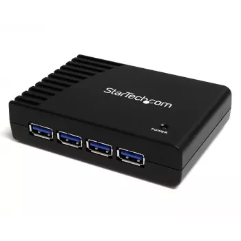 StarTech.com 4-poorts zwart SuperSpeed USB 3.0 hub, USB 3.2 Gen 1 (3.1 Gen 1) Type-A, 5000 Mbit/s, zwart, power, 5 V, 2 A