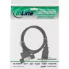 InLine USB 2.0-kabel A male naar A female voor slotbracket, 0,6 m, zwart, bulkverpakking van 120 stuks