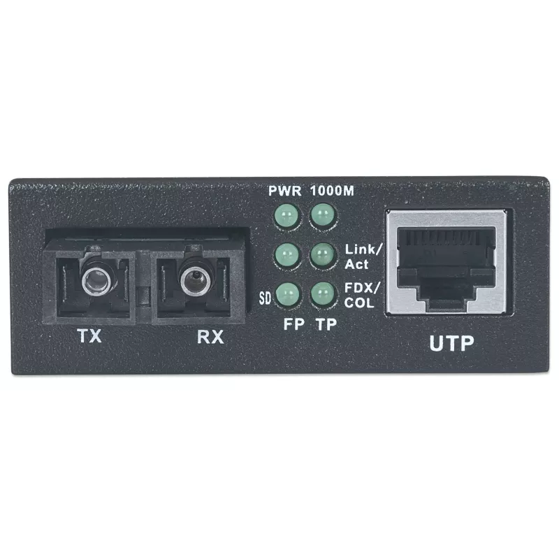Intellinet gigabit ethernet single mode mediaconverter, 10/100/1000Base-T naar 1000Base-Lx (SC) single-mode, 20 km