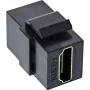 InLine HDMI Keystone snap-in module, 4K/60Hz, HDMI AF/AF zwart