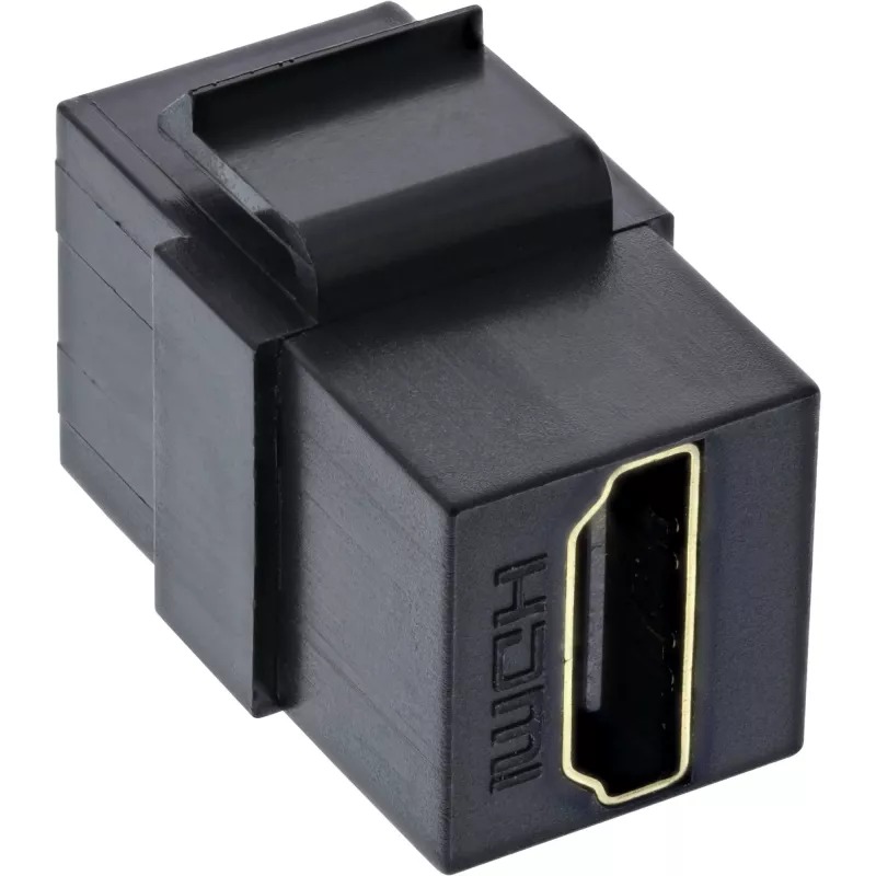 InLine HDMI Keystone snap-in module, 4K/60Hz, HDMI AF/AF zwart