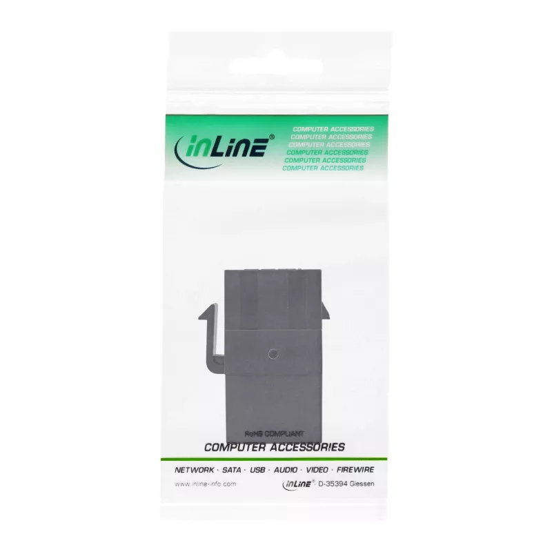 InLine HDMI Keystone snap-in module, 4K/60Hz, HDMI AF/AF zwart