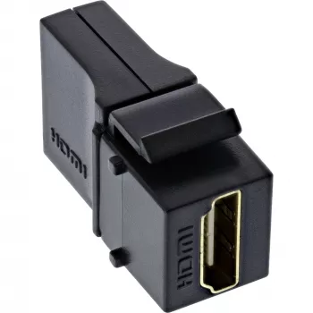 InLine HDMI Keystone snap-in module, 4K/60Hz, HDMI AF/AF haaks zwart