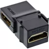 InLine HDMI Keystone snap-in module, 4K/60Hz, HDMI AF/AF haaks zwart