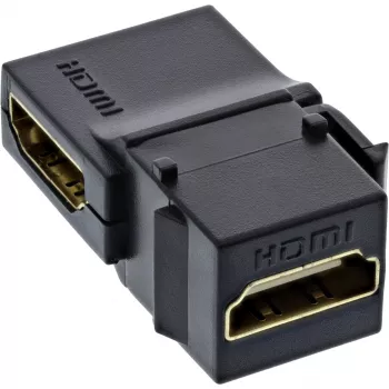 InLine HDMI Keystone snap-in module, 4K/60Hz, HDMI AF/AF haaks zwart