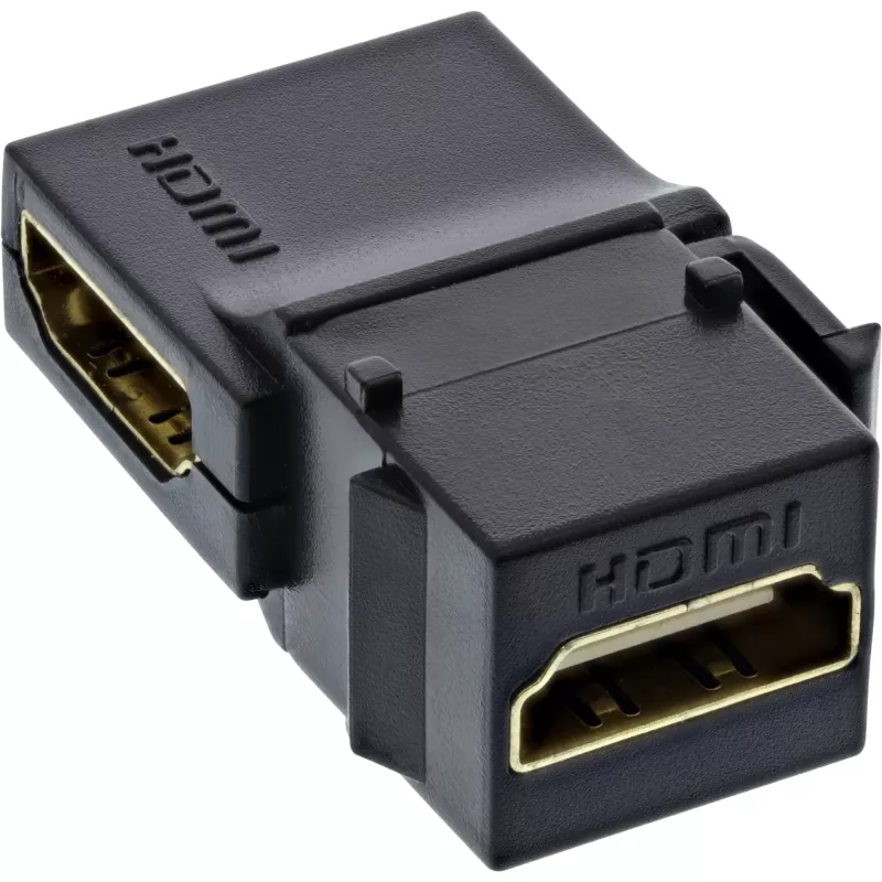 InLine HDMI Keystone snap-in module, 4K/60Hz, HDMI AF/AF haaks zwart